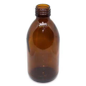 Amber glass bottle & no cap: 250ml